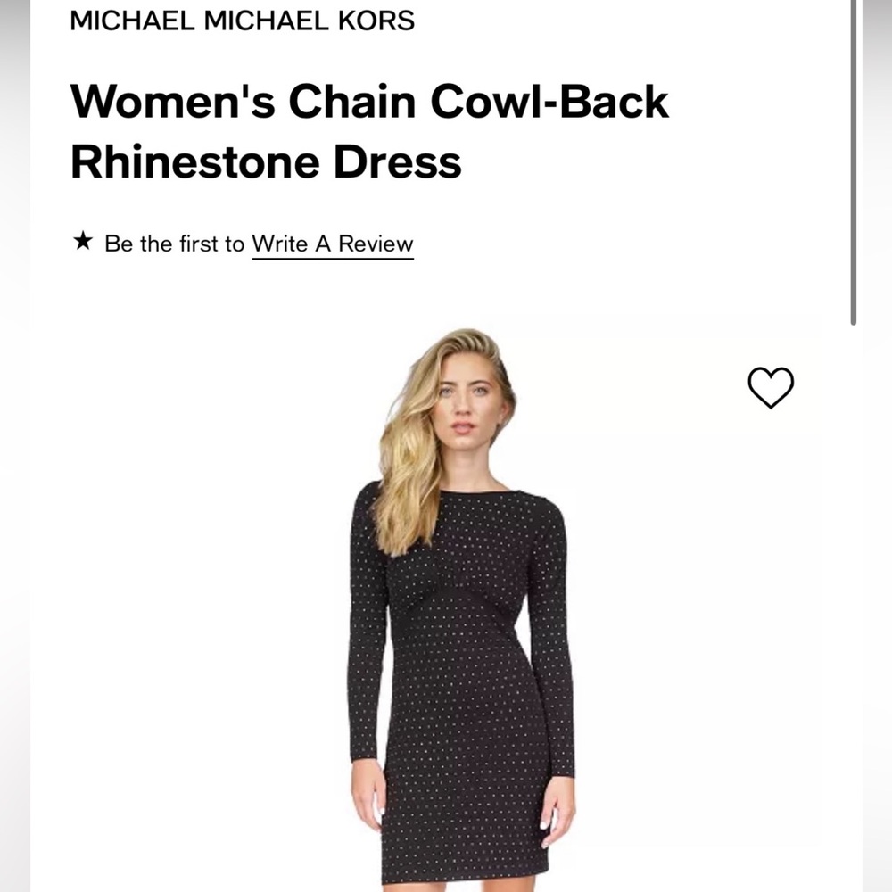 Michael Kors Black Rhinestone Dress
